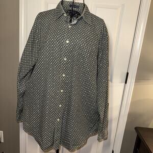 Daniel Cremieux Collection Men's Long Sleeve Button Front Italian Fabric Large